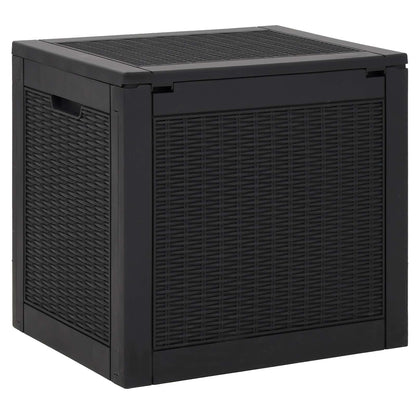 Garden Storage Box Black 55,5x43x53 cm Polypropylene