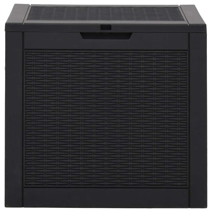 Garden Storage Box Black 55,5x43x53 cm Polypropylene
