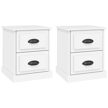 Bedside Cabinets 2 pcs White 39x39x47,5 cm Engineered Wood