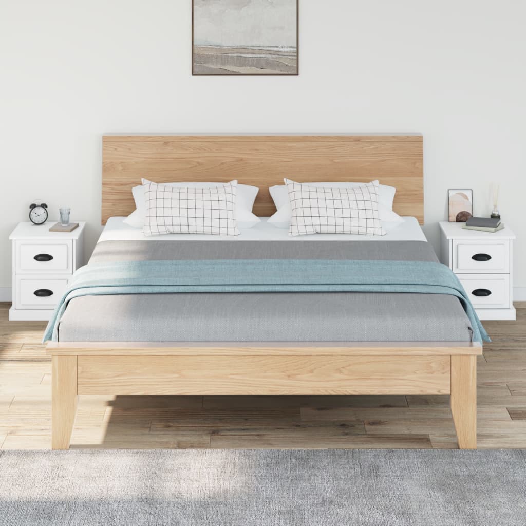 Bedside Cabinets 2 pcs White 39x39x47,5 cm Engineered Wood