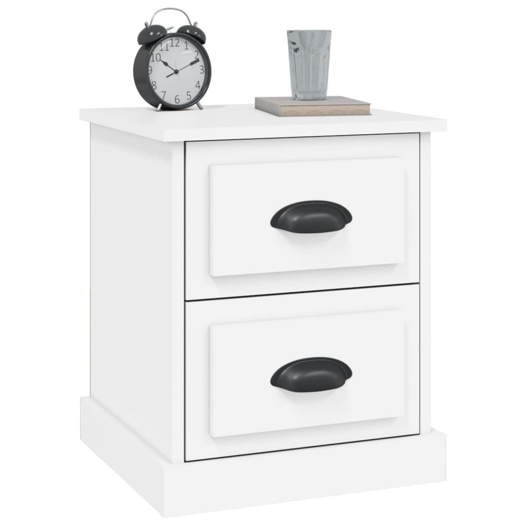 Bedside Cabinets 2 pcs White 39x39x47,5 cm Engineered Wood