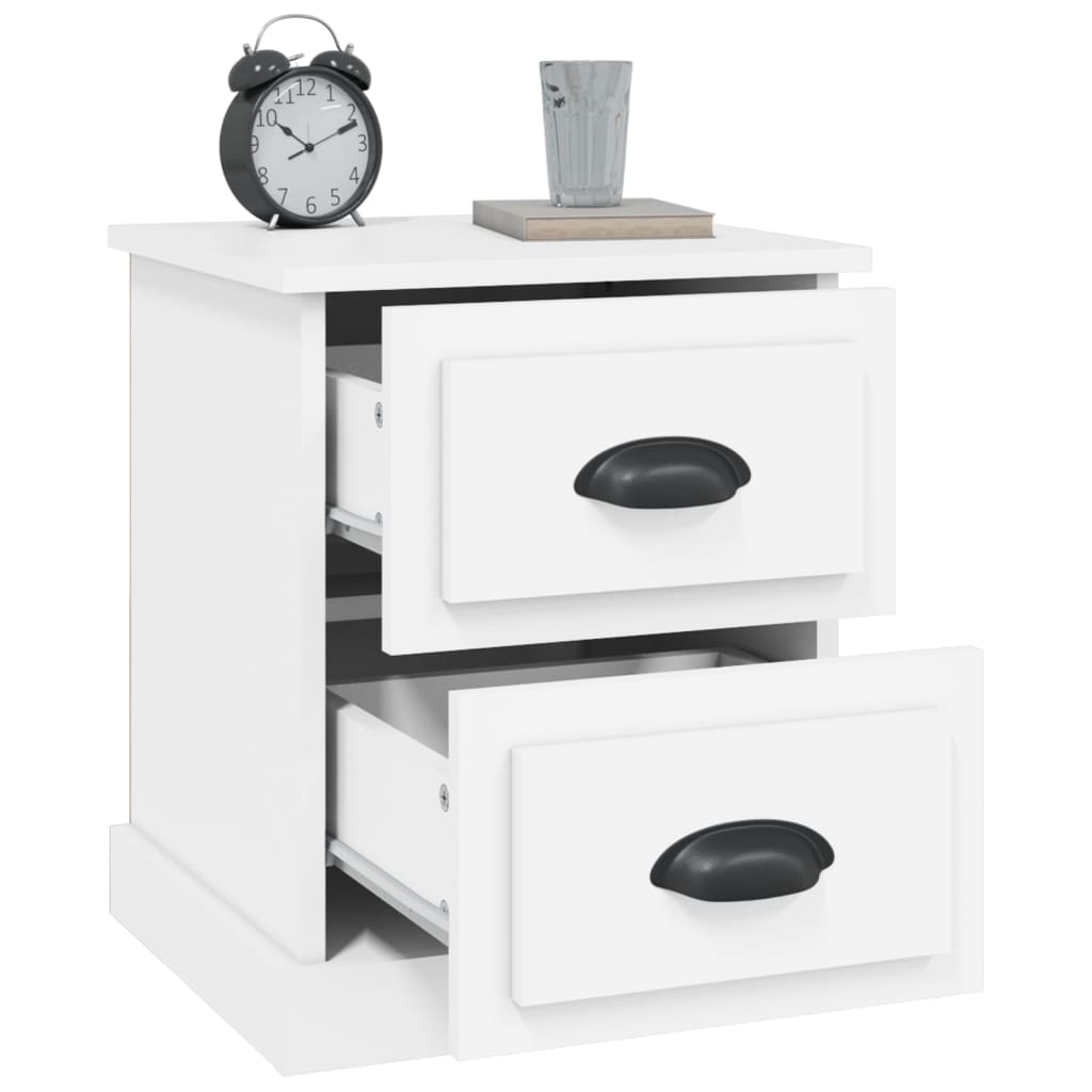 Bedside Cabinets 2 pcs White 39x39x47,5 cm Engineered Wood