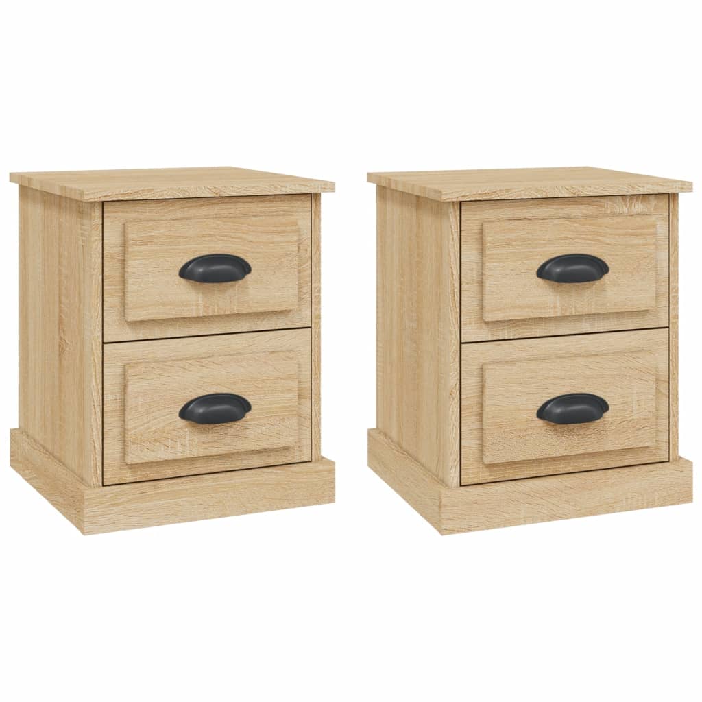 Bedside Cabinets 2 pcs Sonoma Oak 39x39x47,5 cm Engineered Wood