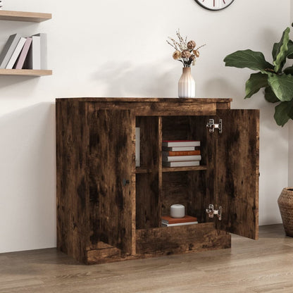 Sideboard Smoked Oak 70x35,5x67,5 cm Engineered Wood