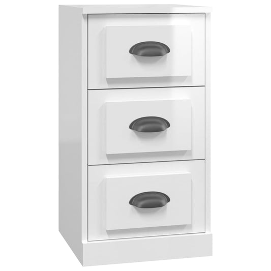 Sideboard High Gloss White 36x35,5x67,5 cm Engineered Wood