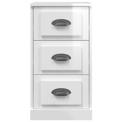 Sideboard High Gloss White 36x35.5x67.5 cm Engineered Wood