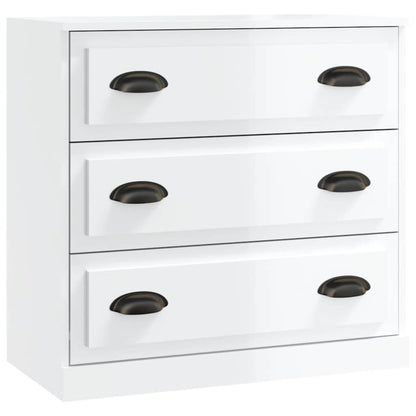 Sideboard High Gloss White 70x35,5x67,5 cm Engineered Wood