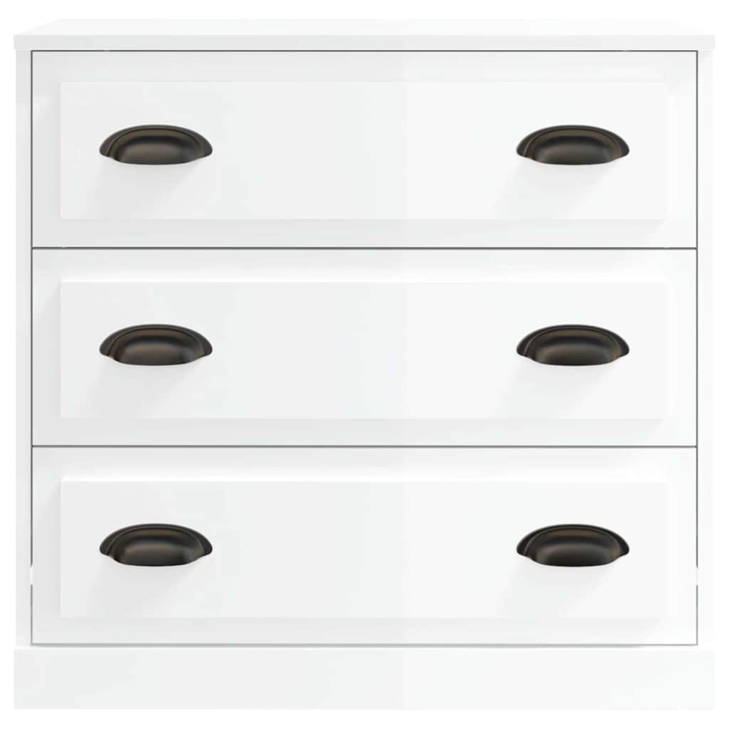 Sideboard High Gloss White 70x35,5x67,5 cm Engineered Wood