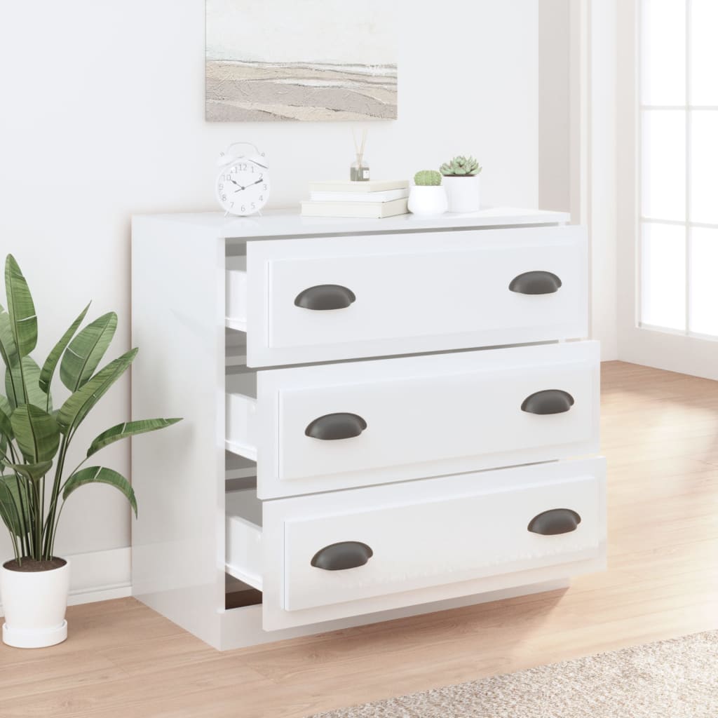 Sideboard | High gloss white | Engineered wood | Small | Sideboard