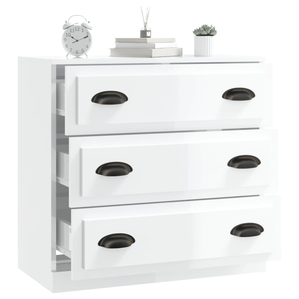 Sideboard | High gloss white | Engineered wood | Small | Sideboard