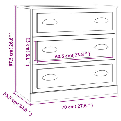 Sideboard | Concrete Grey | Engineered wood | 70 cm x 35.5 cm x 67.5 cm