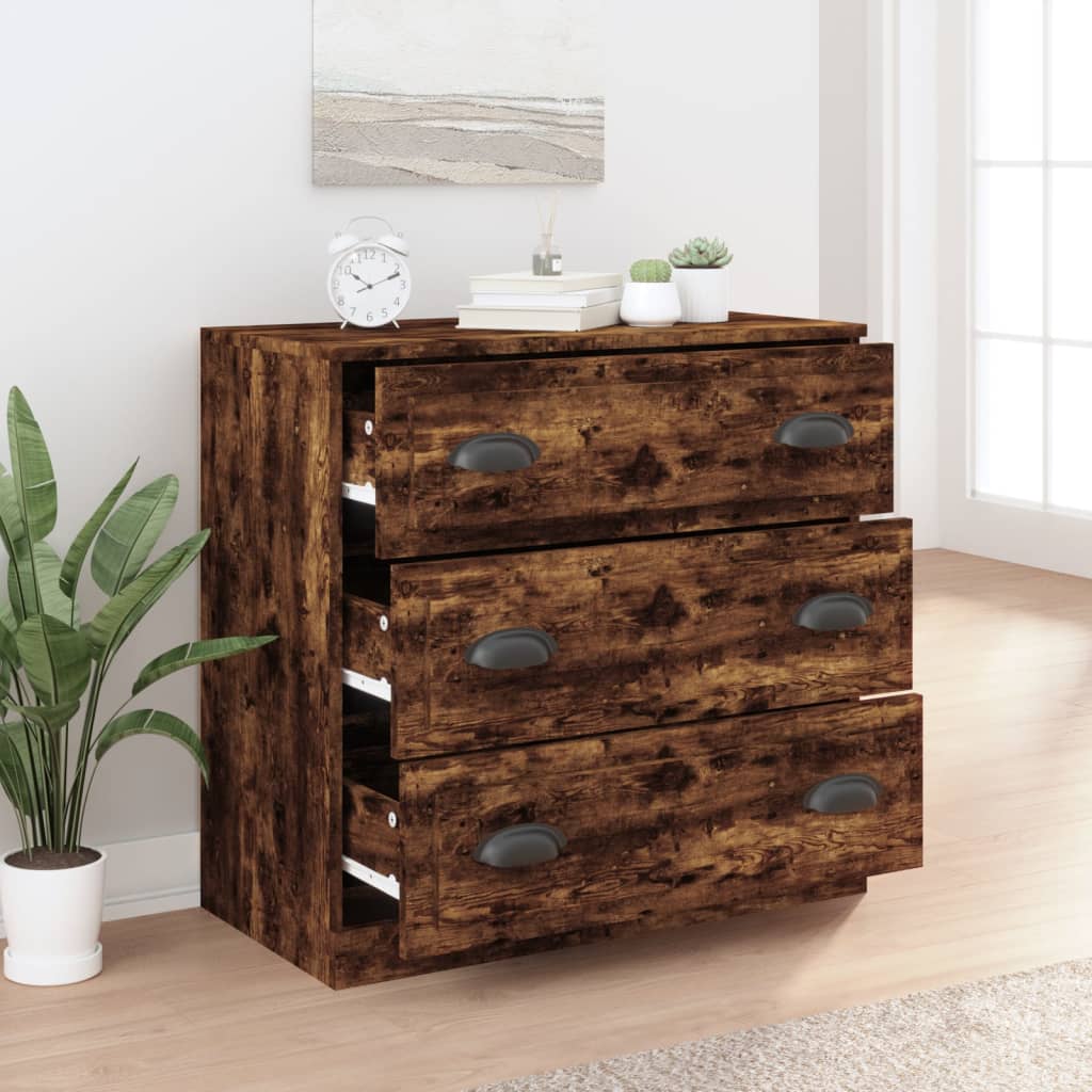 Sideboard Smoked Oak 70x35,5x67,5 cm Engineered Wood