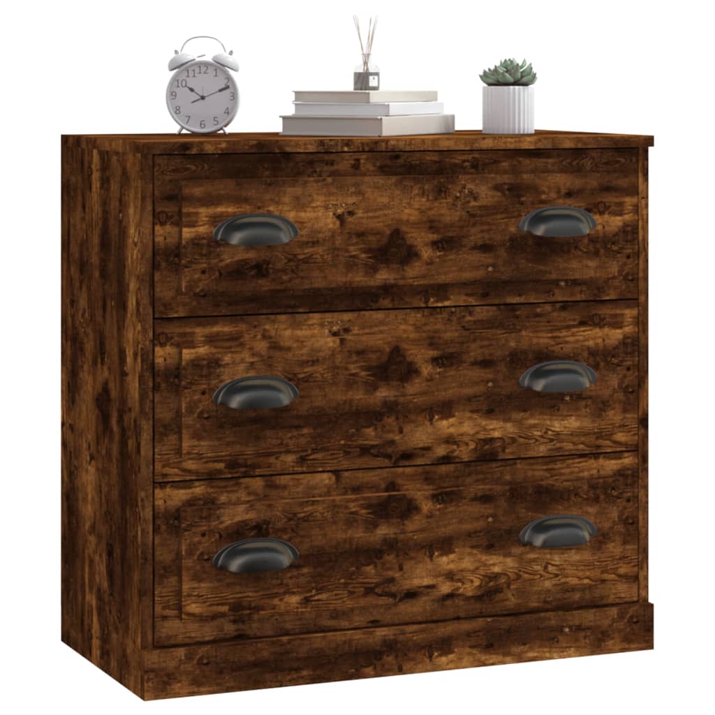 Sideboard Smoked Oak 70x35,5x67,5 cm Engineered Wood