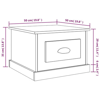 Coffee Table Concrete Grey 50x50x35 cm Engineered Wood