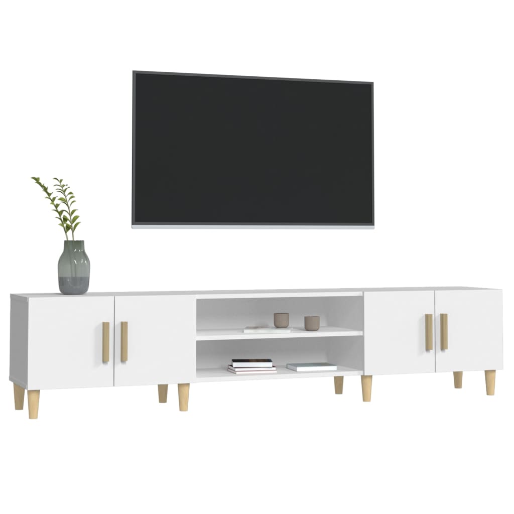TV Cabinet White 180x31,5x40 cm Engineered Wood