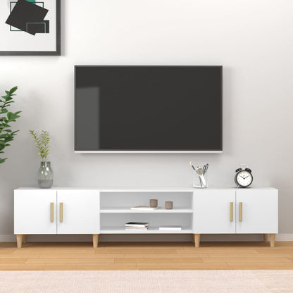 TV Cabinet White 180x31,5x40 cm Engineered Wood