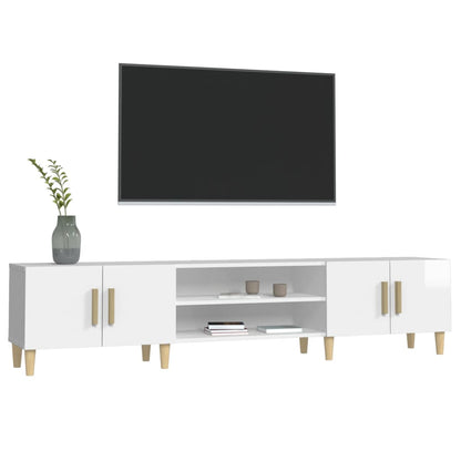 TV Cabinet High Gloss White 180x31,5x40 cm Engineered Wood