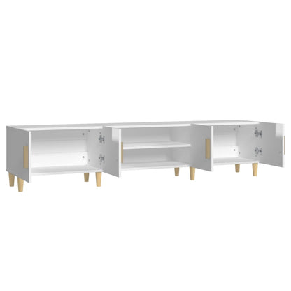 TV Cabinet High Gloss White 180x31,5x40 cm Engineered Wood