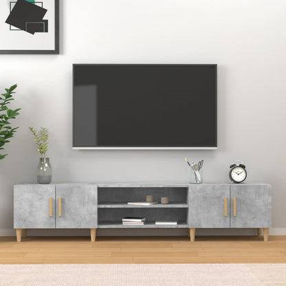 TV Cabinet Concrete Grey 180x31,5x40 cm Engineered Wood
