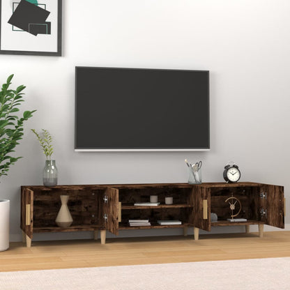 TV Cabinet Smoked Oak 180x31,5x40 cm Engineered Wood