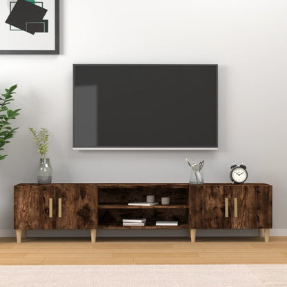 TV Cabinet Smoked Oak 180x31,5x40 cm Engineered Wood