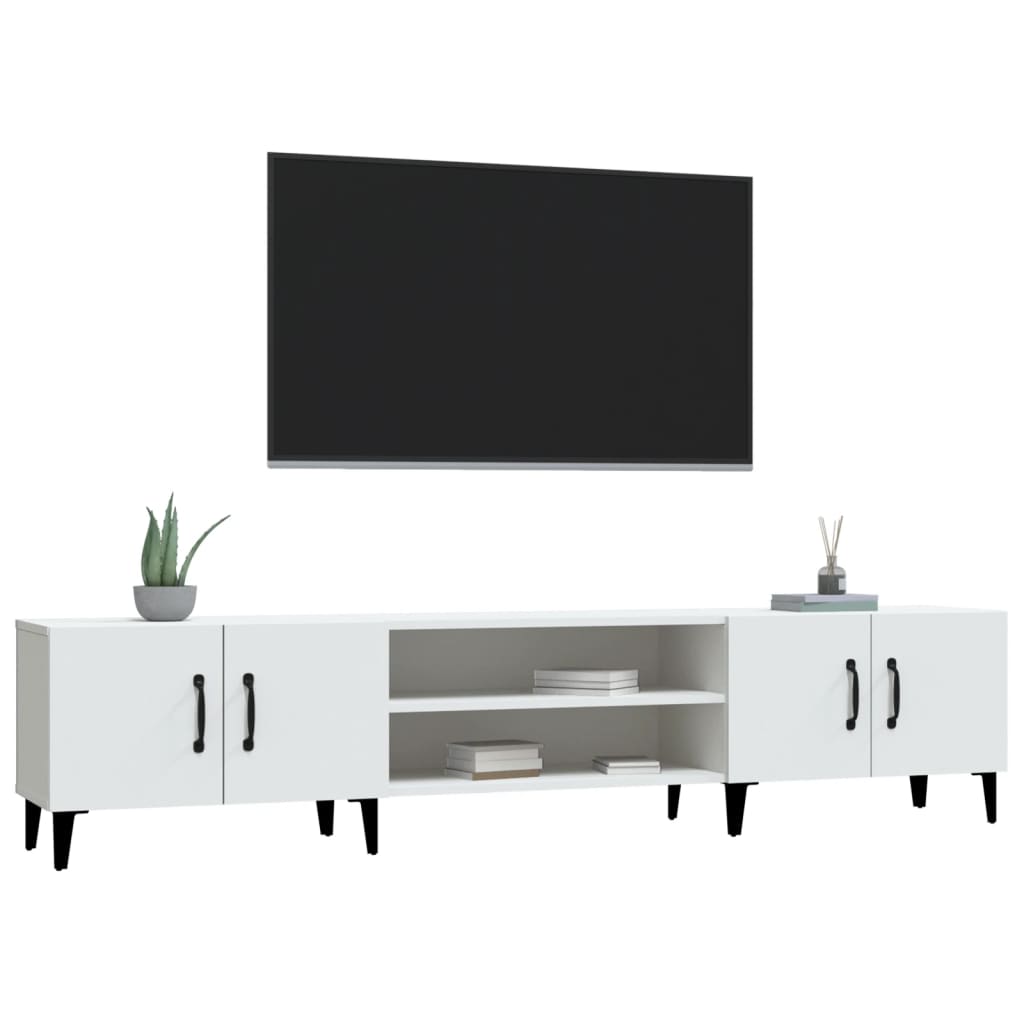 TV Cabinet White 180x31,5x40 cm Engineered Wood