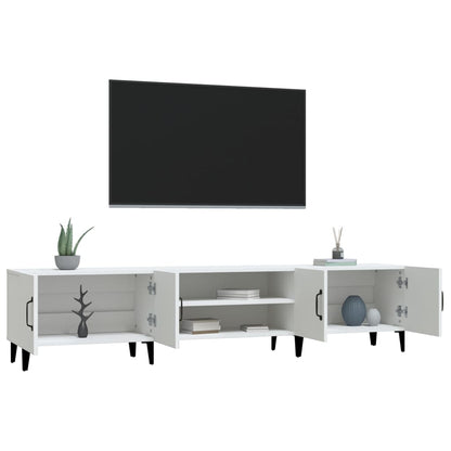 TV Cabinet White 180x31,5x40 cm Engineered Wood