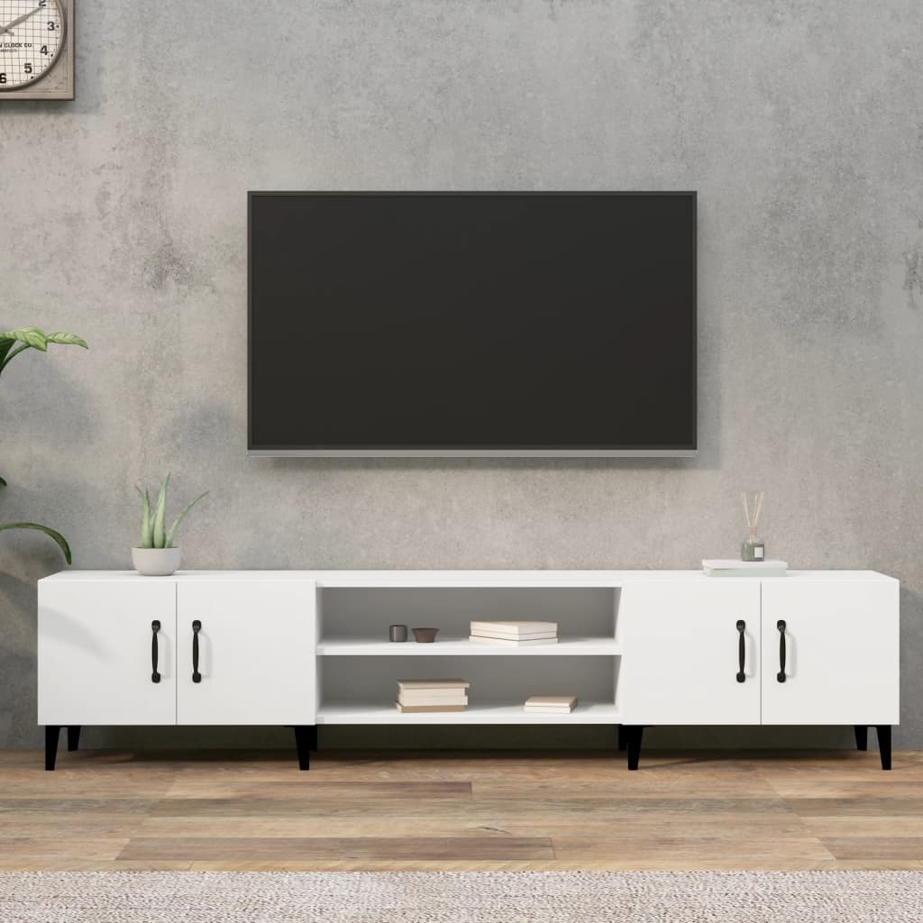 TV Cabinet White 180x31,5x40 cm Engineered Wood