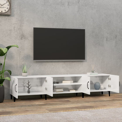 TV Cabinet High Gloss White 180x31,5x40 cm Engineered Wood