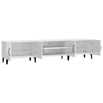 TV Cabinet High Gloss White 180x31,5x40 cm Engineered Wood