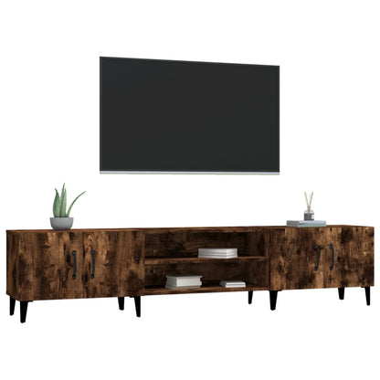 TV Cabinet Smoked Oak 180x31,5x40 cm Engineered Wood