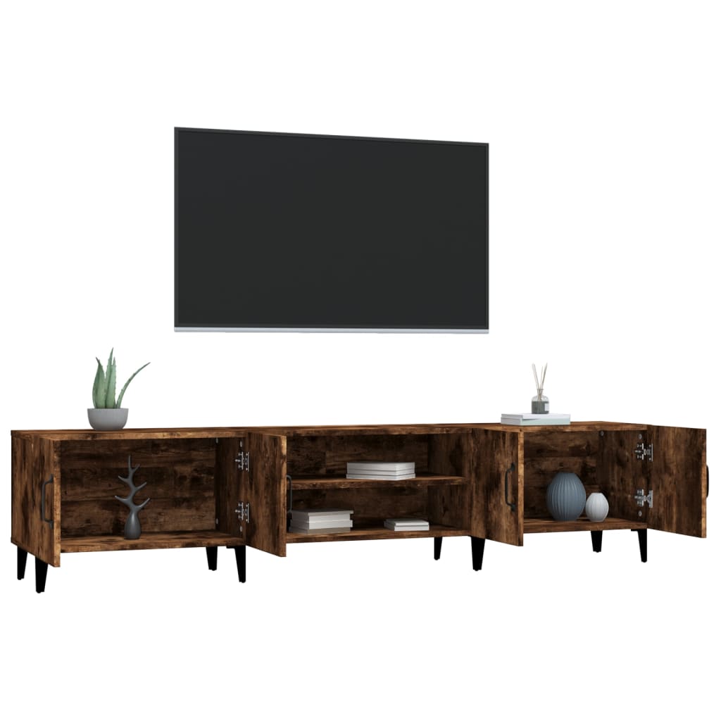 TV Cabinet Smoked Oak 180x31,5x40 cm Engineered Wood