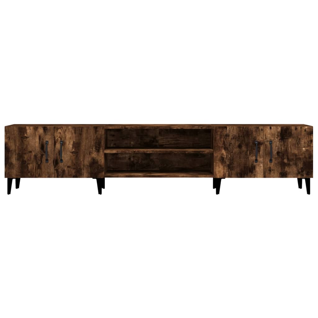 TV Cabinet Smoked Oak 180x31,5x40 cm Engineered Wood