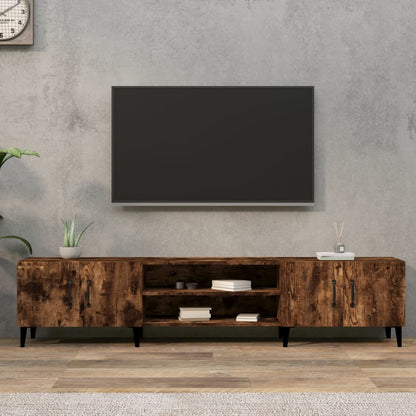 TV Cabinet Smoked Oak 180x31,5x40 cm Engineered Wood