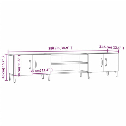 TV Cabinet Grey Sonoma 180x31,5x40 cm Engineered Wood