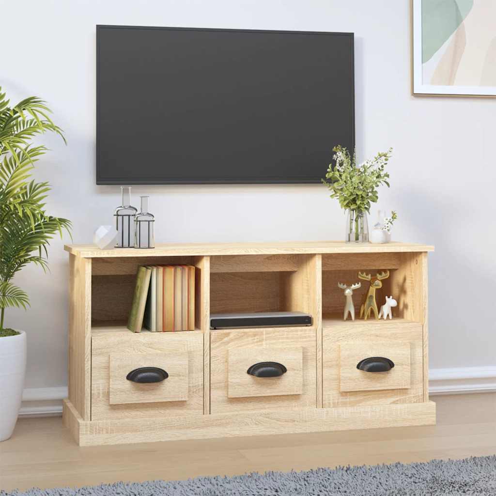 TV Cabinet Sonoma Oak 100x35x50 cm Engineered Wood