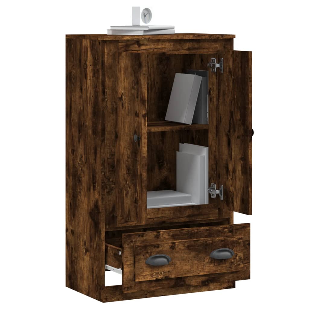 Highboard Smoked Oak 60x35,5x103,5 cm Engineered Wood