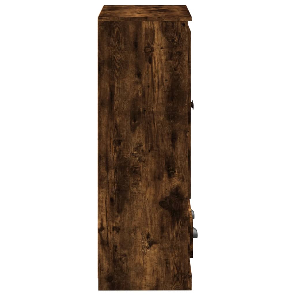 Highboard Smoked Oak 60x35,5x103,5 cm Engineered Wood
