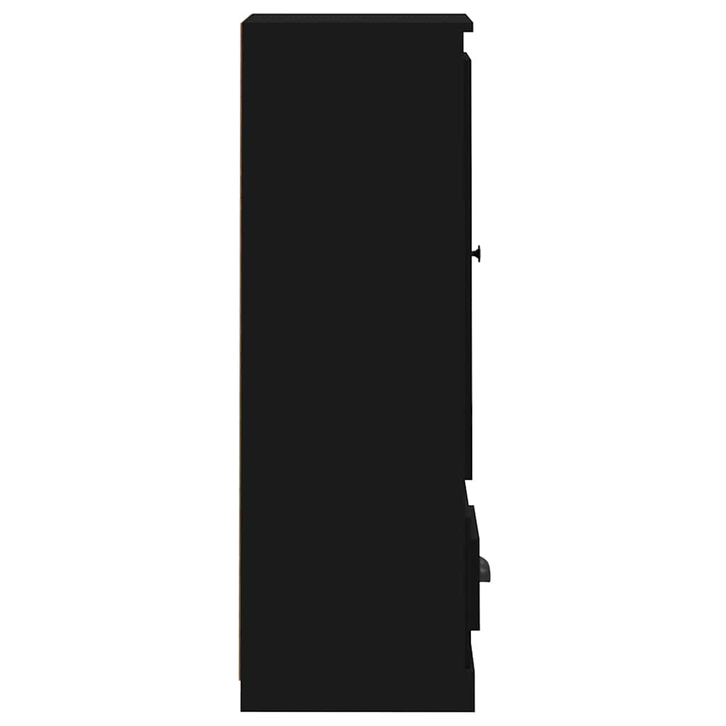 Highboard Black 36x35,5x103,5 cm Engineered Wood