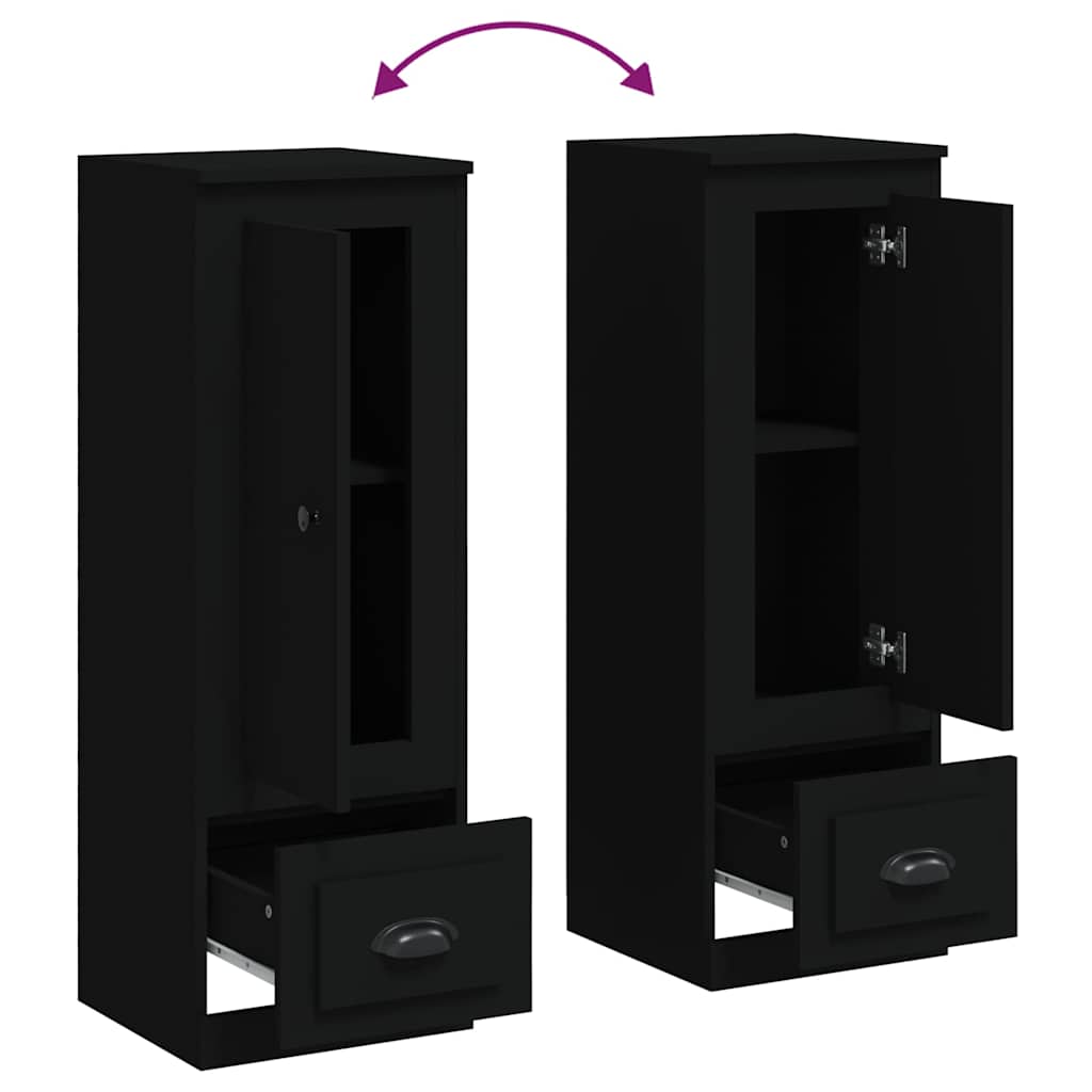 Highboard Black 36x35,5x103,5 cm Engineered Wood