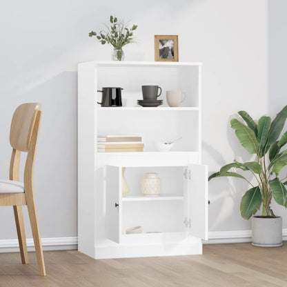 Highboard White 60x35,5x103,5 cm Engineered Wood