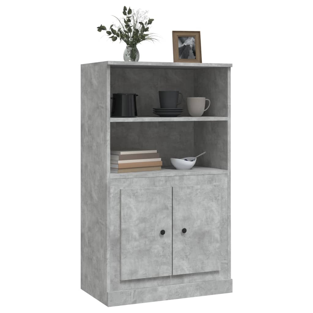 Highboard Concrete Grey 60x35,5x103,5 cm Engineered Wood