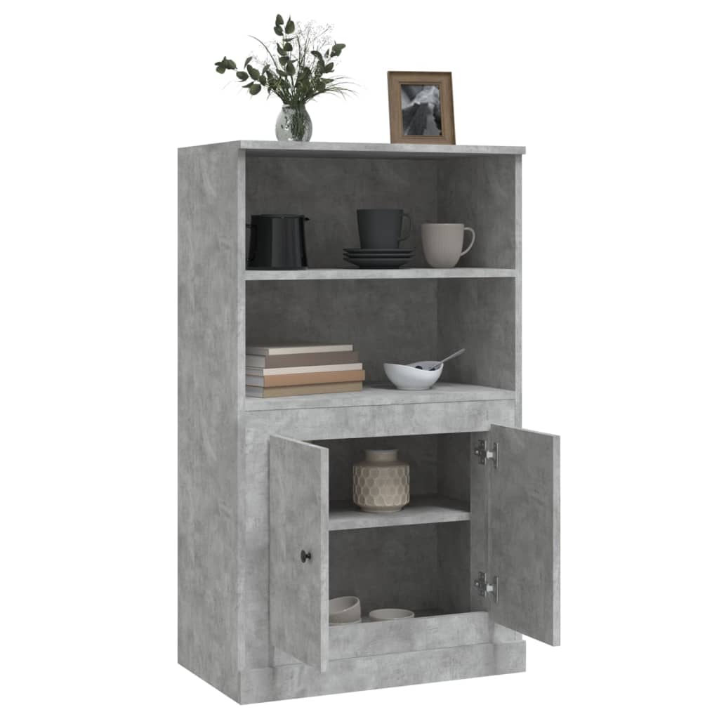 Highboard Concrete Grey 60x35,5x103,5 cm Engineered Wood
