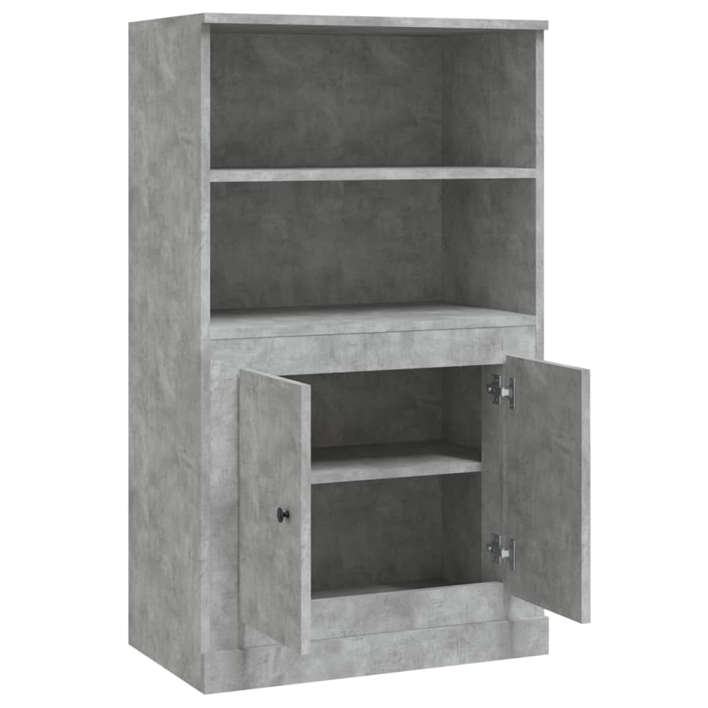 Highboard Concrete Grey 60x35,5x103,5 cm Engineered Wood