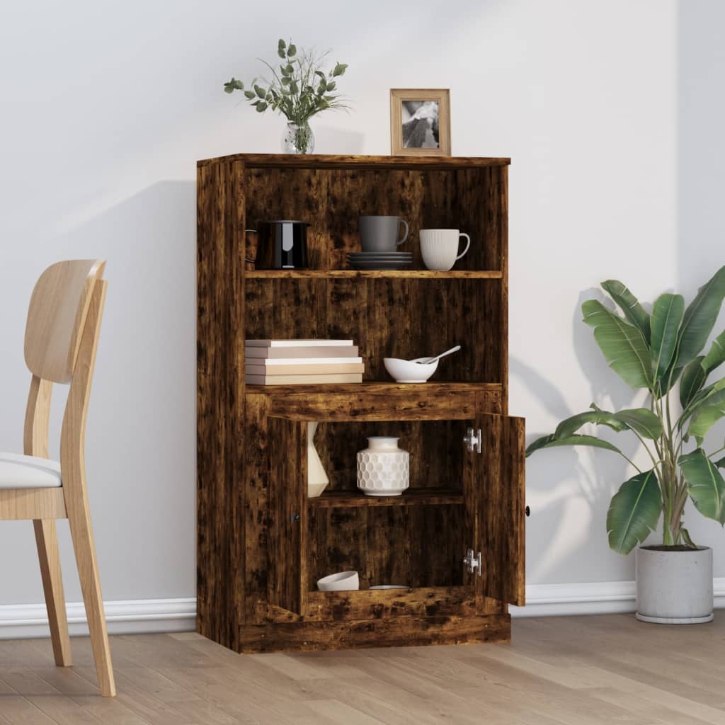 Highboard Smoked Oak 60x35,5x103,5 cm Engineered Wood
