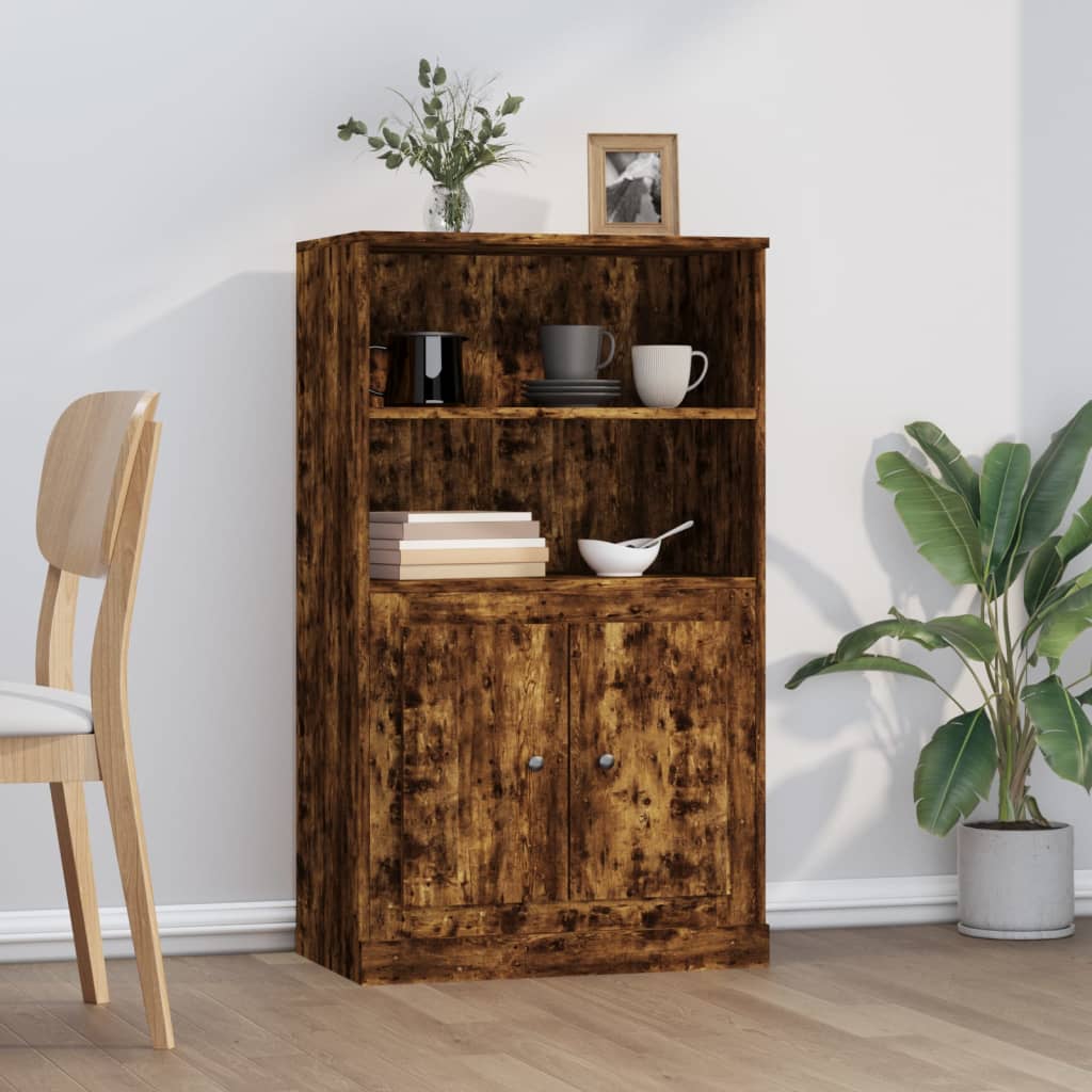 Highboard Smoked Oak 60x35,5x103,5 cm Engineered Wood
