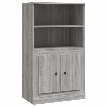 Highboard Grey Sonoma 60x35,5x103,5 cm Engineered Wood