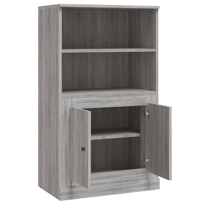 Highboard Grey Sonoma 60x35,5x103,5 cm Engineered Wood