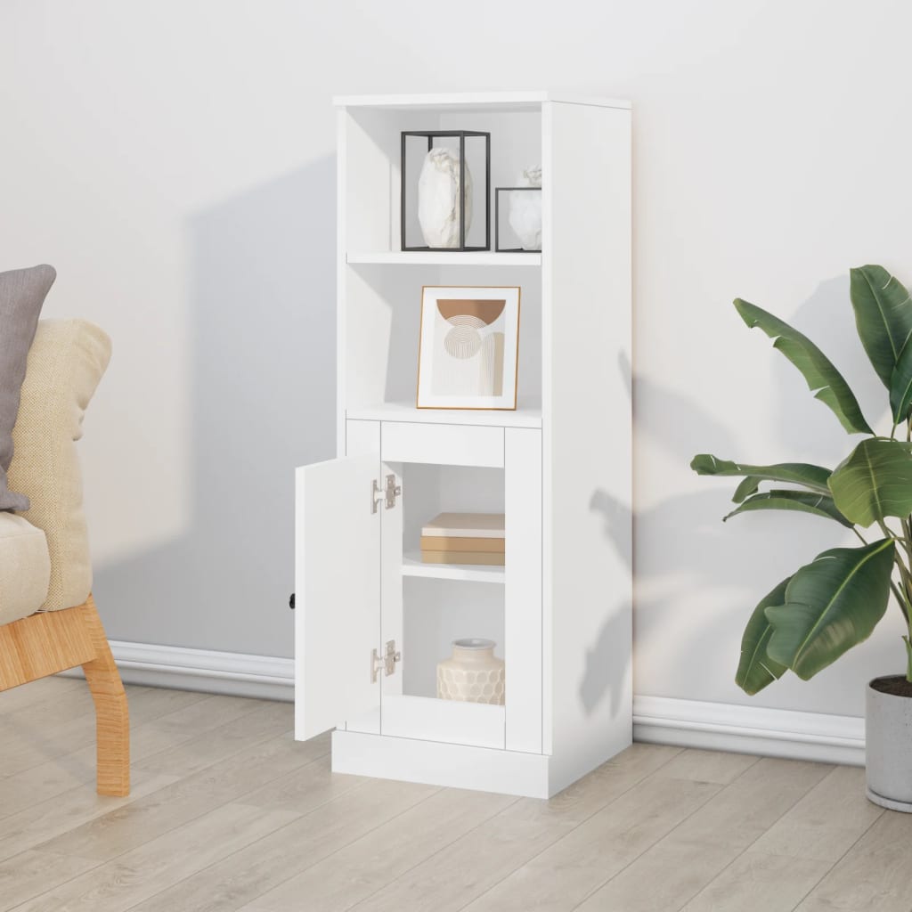 Highboard White 36x35,5x103,5 cm Engineered Wood