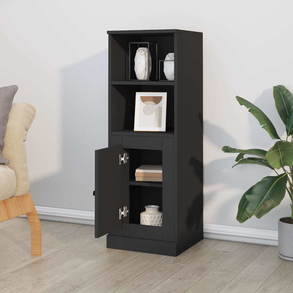 Highboard Black 36x35,5x103,5 cm Engineered Wood